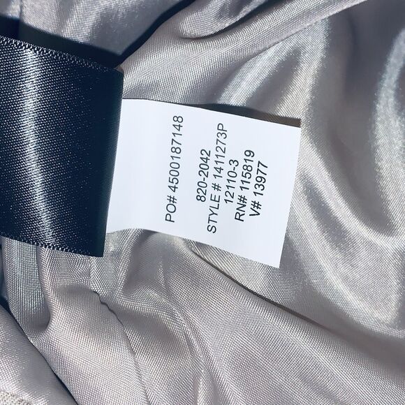 Worthington Skirt Sz 12 Tan Khaki Straight Pencil Lined Back Kick Pleat & Zip - Picture 7 of 10